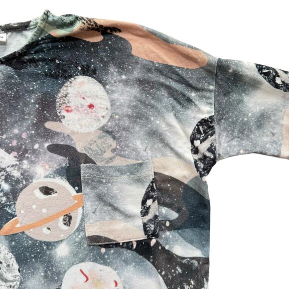 Molo Space Themed Long Sleeve Pocket Top Size 116(6y) - Picture 3 of 5